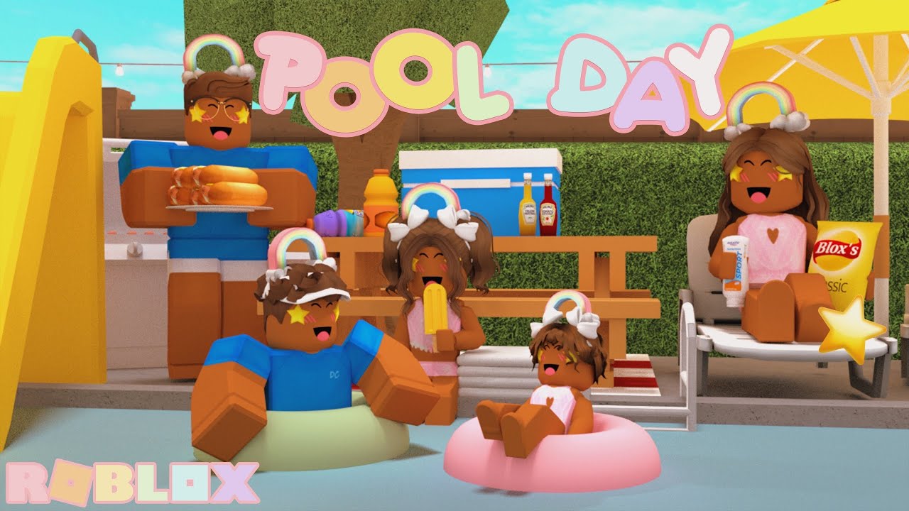 Family POOL DAY! *IT WAS SO HOT* Roblox Bloxburg Roleplay