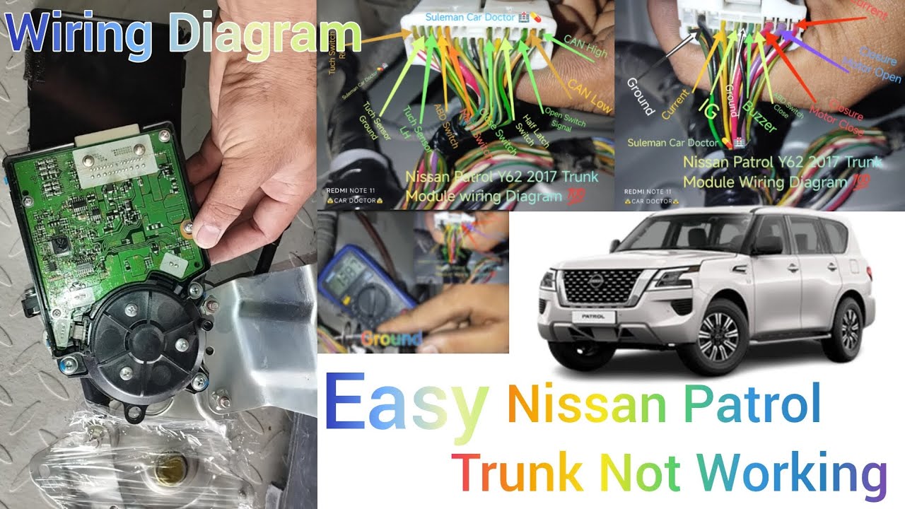 B2403-00 Nissan Patrol 2010 To 2022 Trunk Not Opening || Nissan Patrol Trunk Module wiring Diagram
