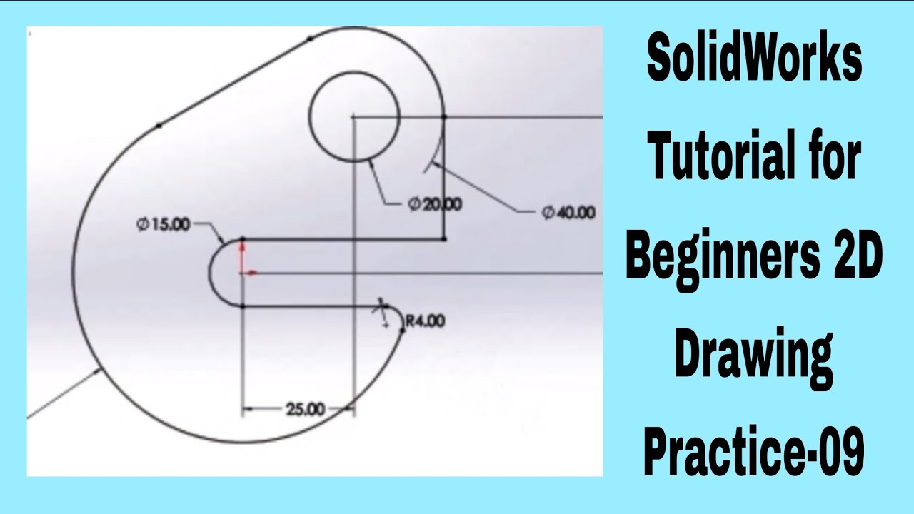 SolidWorks Tutorial for Beginners 2D Drawing Practice-9