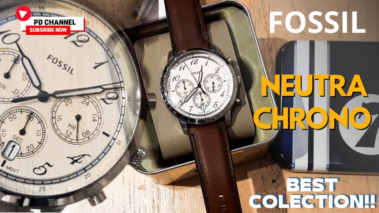 BEST COLECTION ‼️ FOSSIL WATCH NEUTRA CHRONOGRAPH BROWN LEATHER FS6022