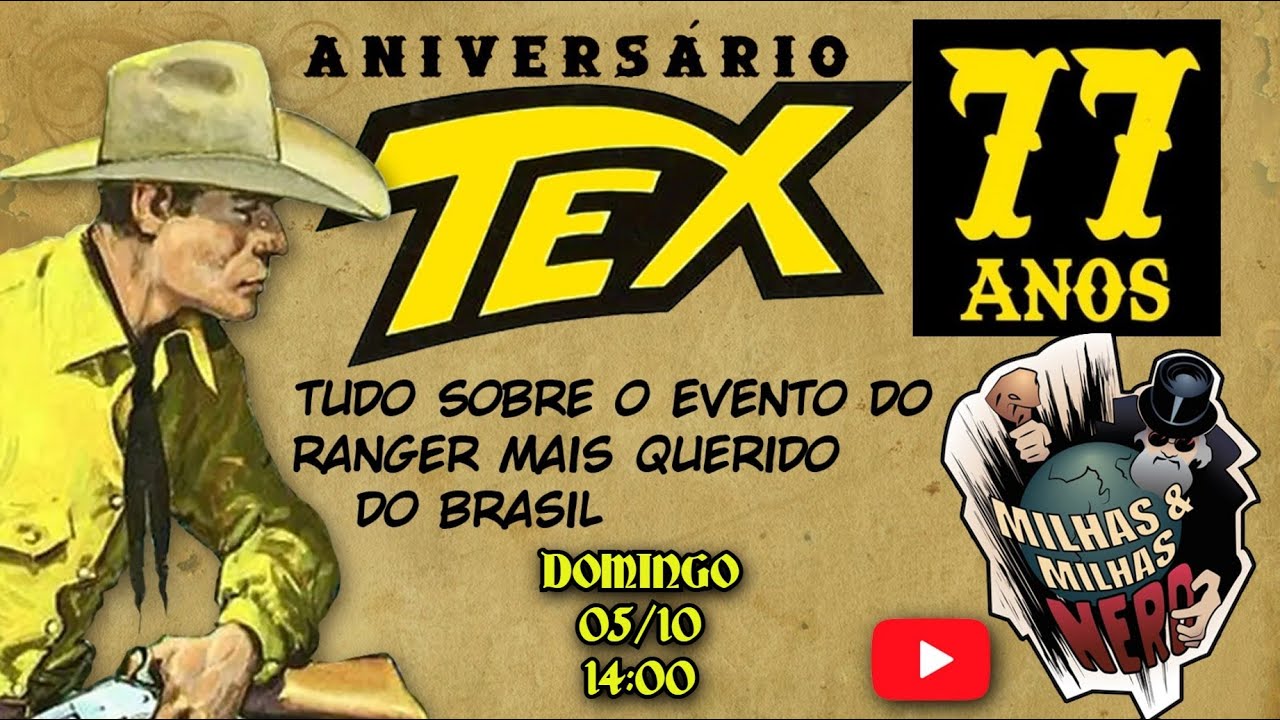EVENTO DE ANIVERSÁRIO DOS 77 ANOS DE TEX NA MUNDO MYTHOS -  CHECK IN