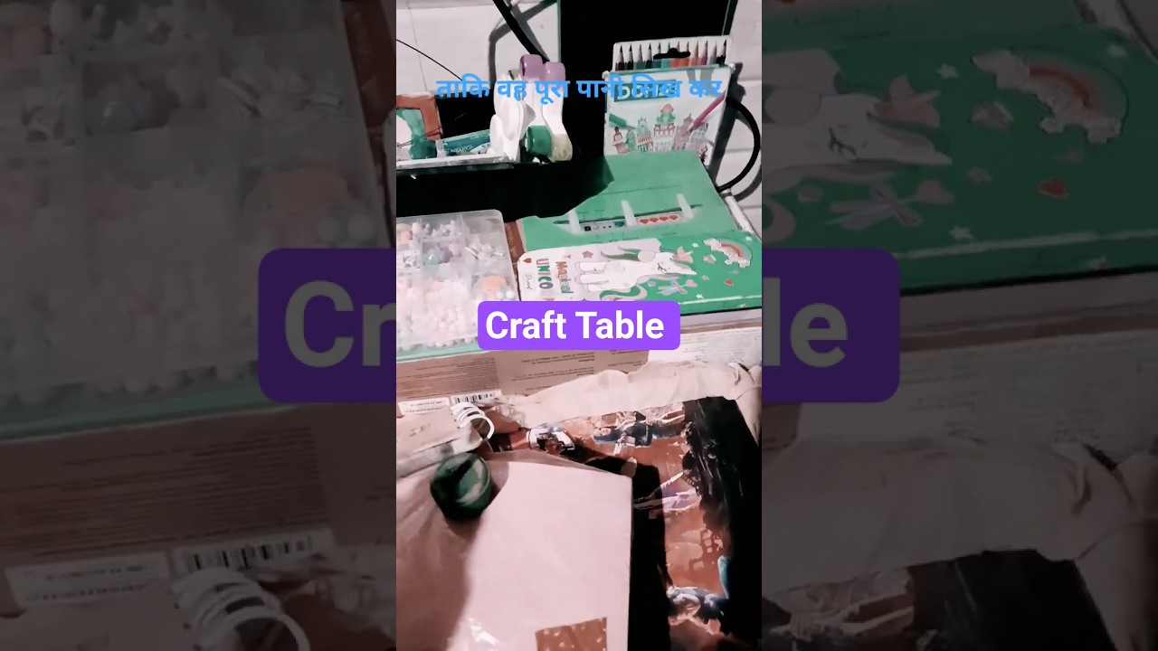 Craft Table Organizing 🎀💝MiniDiyTable Aliya Ka Craft Table Tour