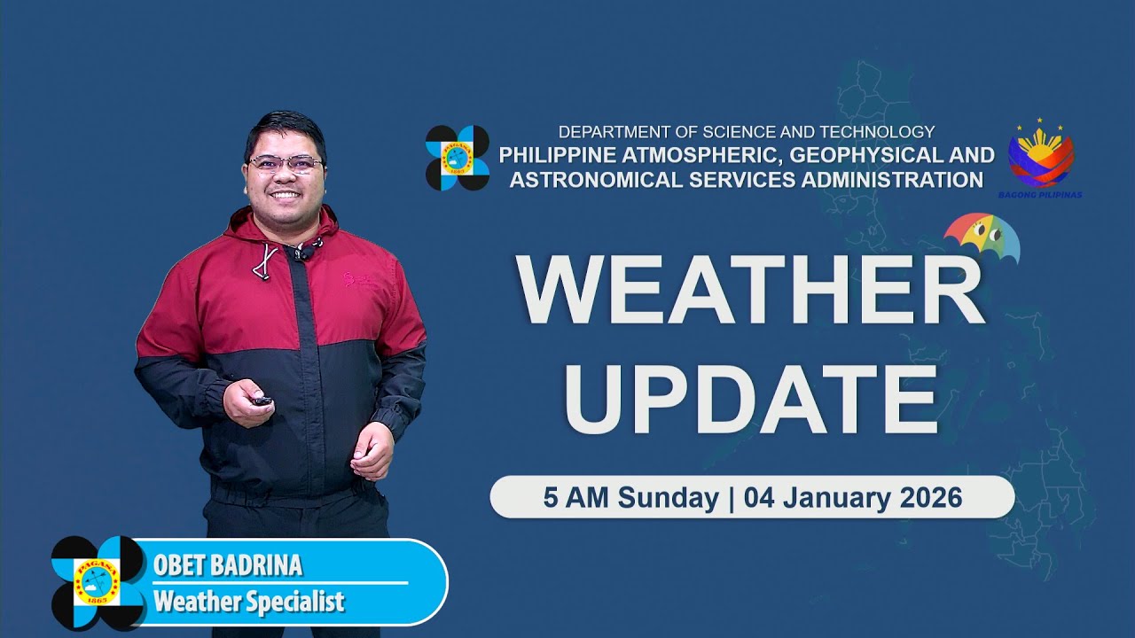 Public Weather Forecast issued at 5AM | January 4, 2026 - Sunday