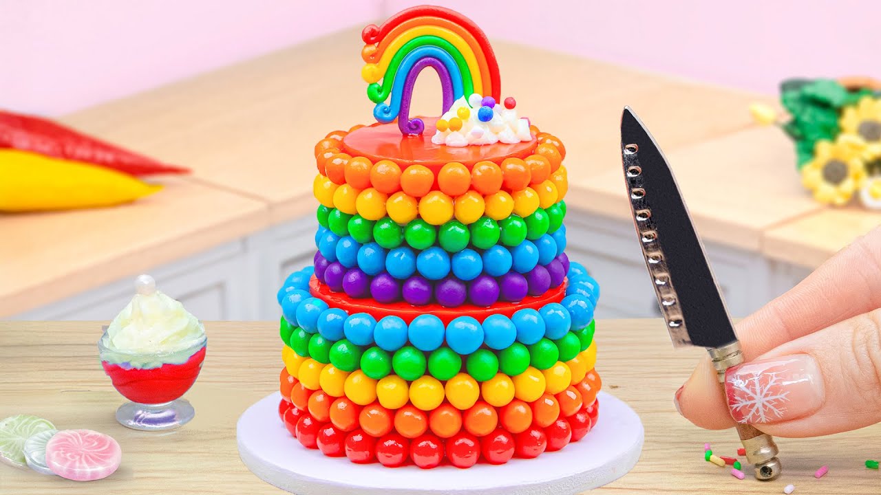 Enchanting Kitkat Rainbow Cake Desser | Beautiful Miniature Rainbow Cake Decorating Ideas 💗