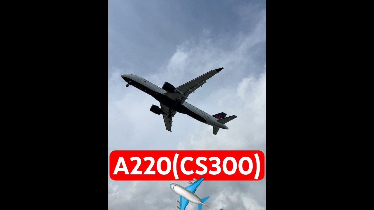 A220(CS300) landing at Toronto 🇨🇦 #aviation #pilot #airbus #airport #planespotting #viral ✈️