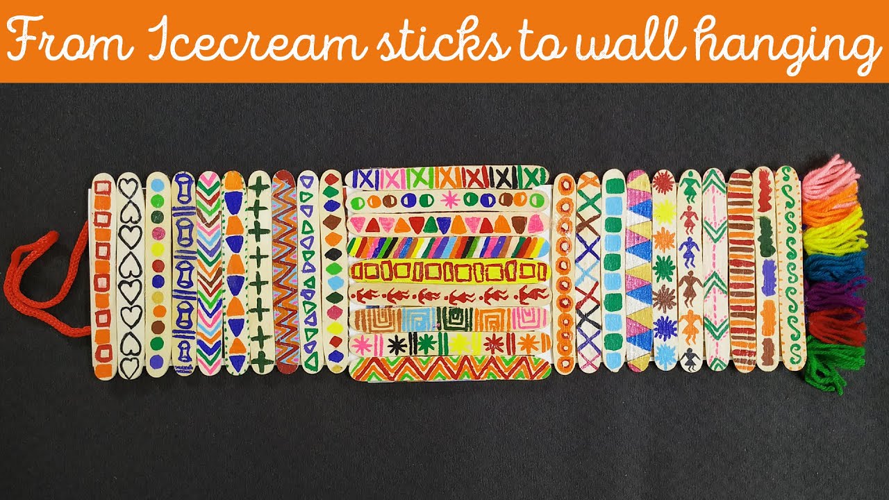How to make: Ice Cream Sticks Wall Hanging | DIY Popsicle Stick Wall Decor Ideas