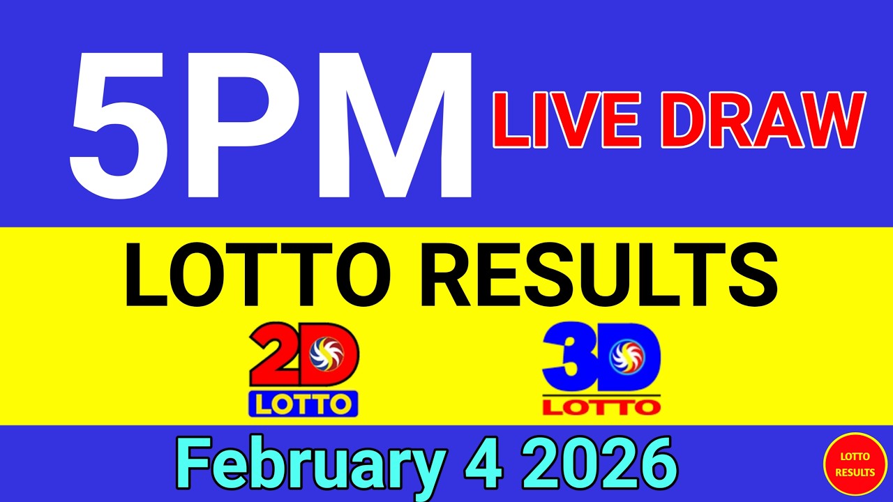 Lotto Result Today 5pm Draw February 4, 2026 Swertres Ez2 PCSO Live Result