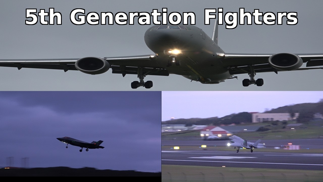 🇬🇧 5th Generation Fighters at Dusk | F-35 After KC-46A 🇺🇸
