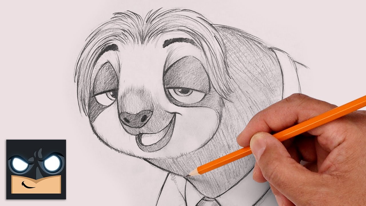 How to Draw Flash the Sloth | Zootopia