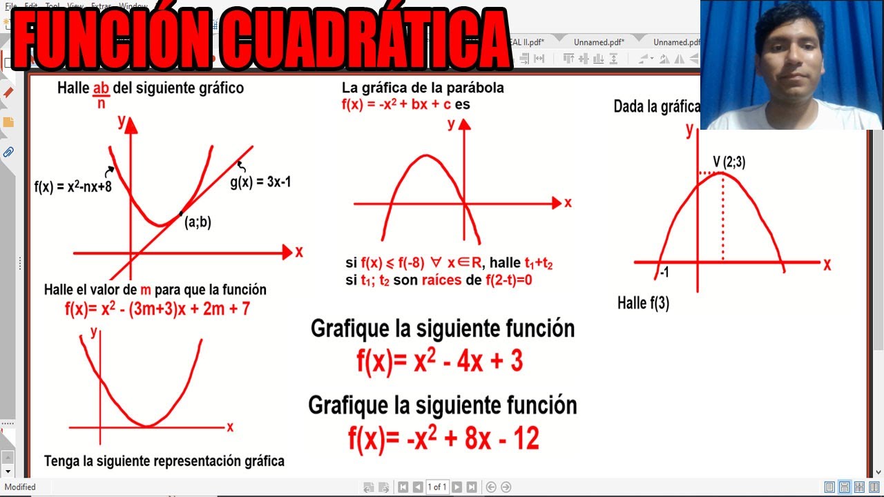 FUNCION CUADRATICA COMO GRAFICAR - PROBLEMAS RESUELTOS