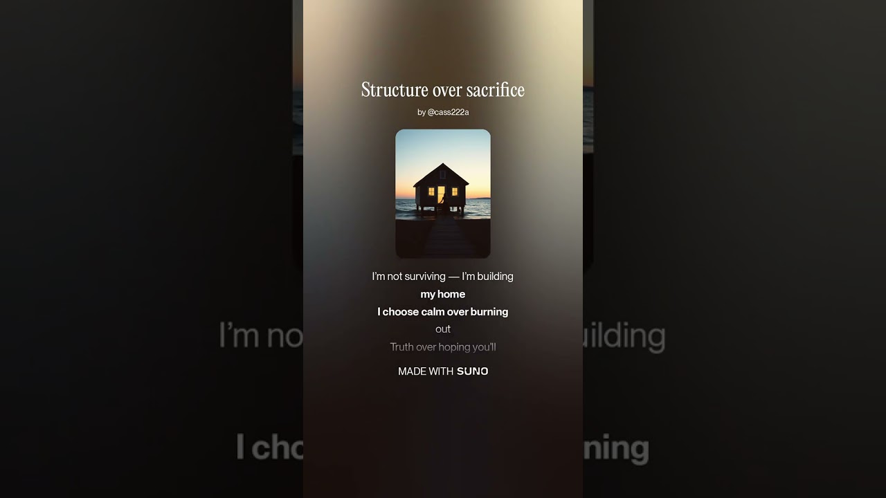 Structure over sacrifice 2026 mantra 