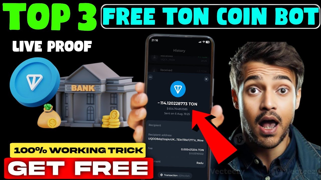 Top 3 FREE Ton Coin Bot | Ton Coin Kaise Kamaye | Earn Free Toncoin | Free Mai Kaise Le | Ton Mining