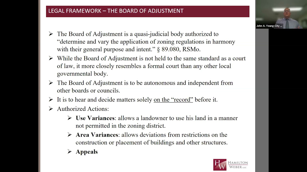 September 16, 2021 Board of Adjustment Meeting (Full Video - Training + Meeting)