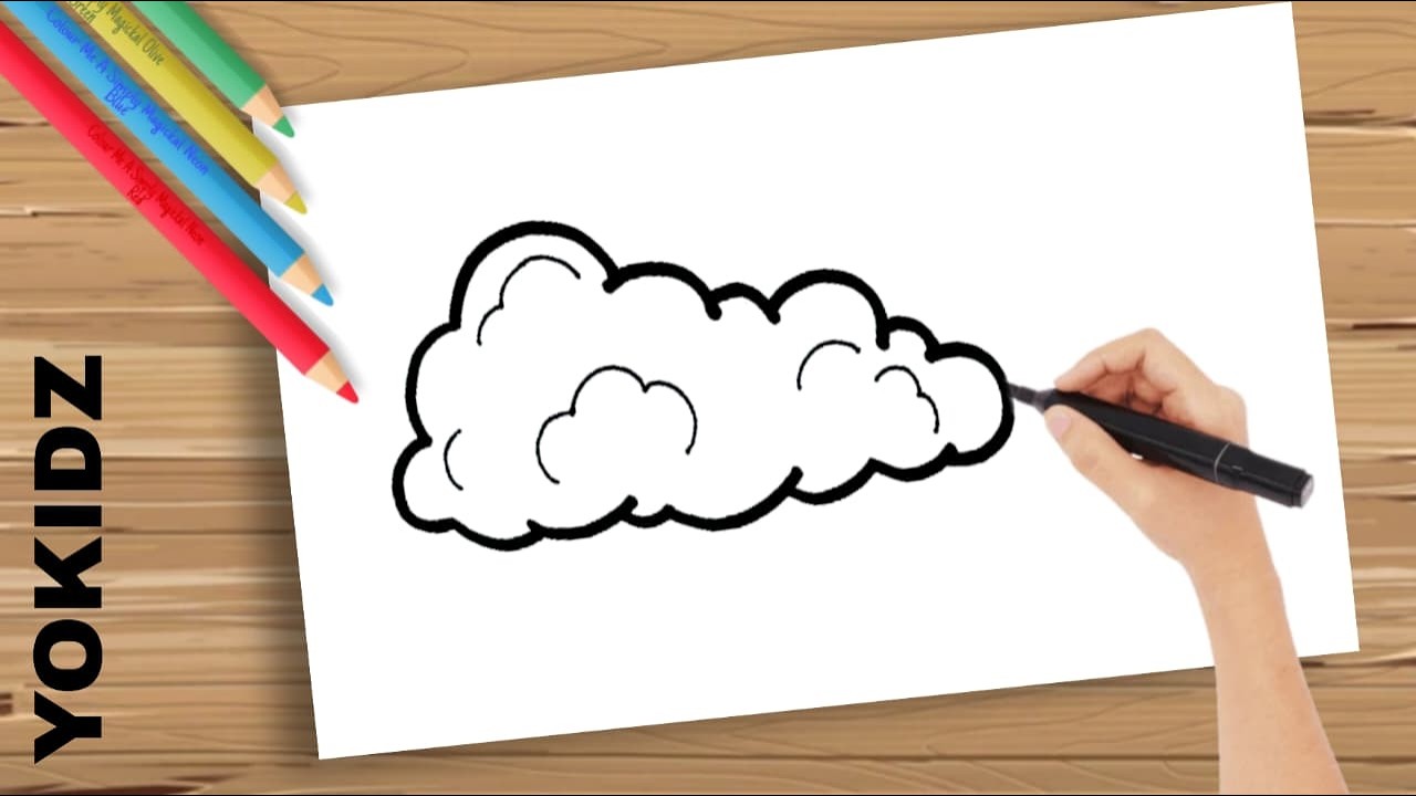How To Draw A Cute Cloud Easy Step By Step