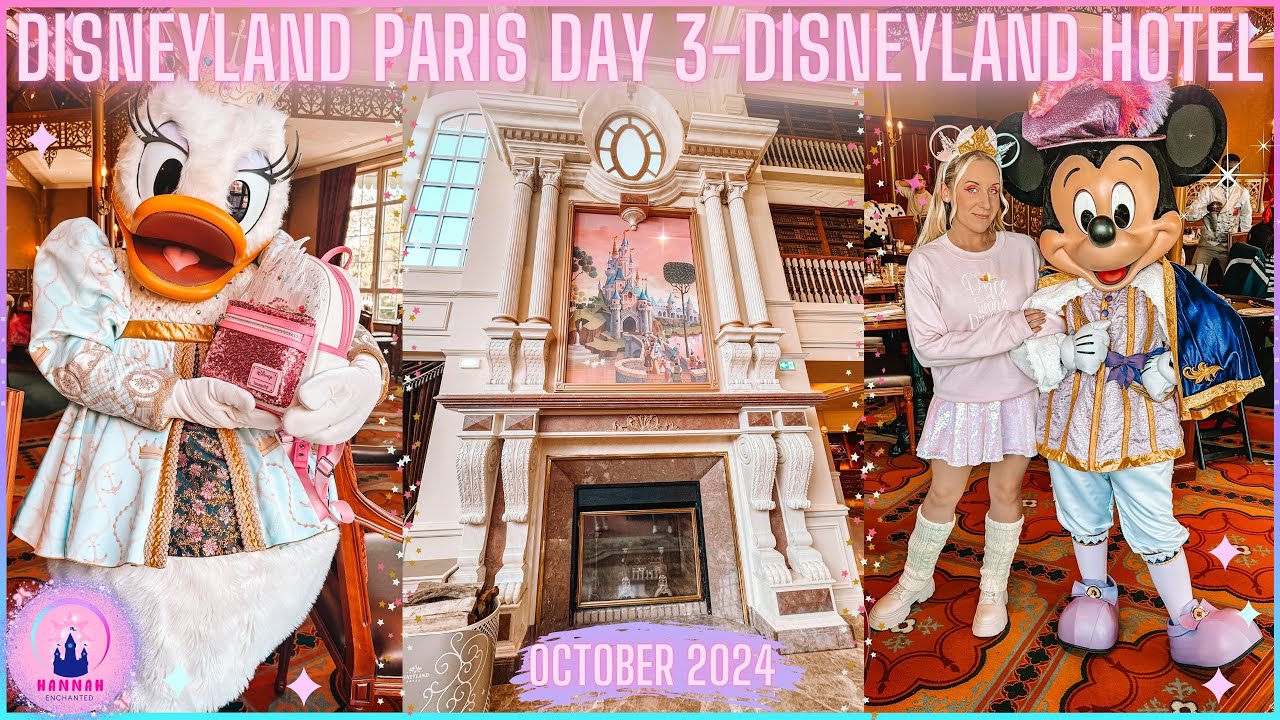 Disneyland Paris Vlog Day 3 Disneyland Hotel Royal Banquet Dining Mickey Meet Princess Merida Castle