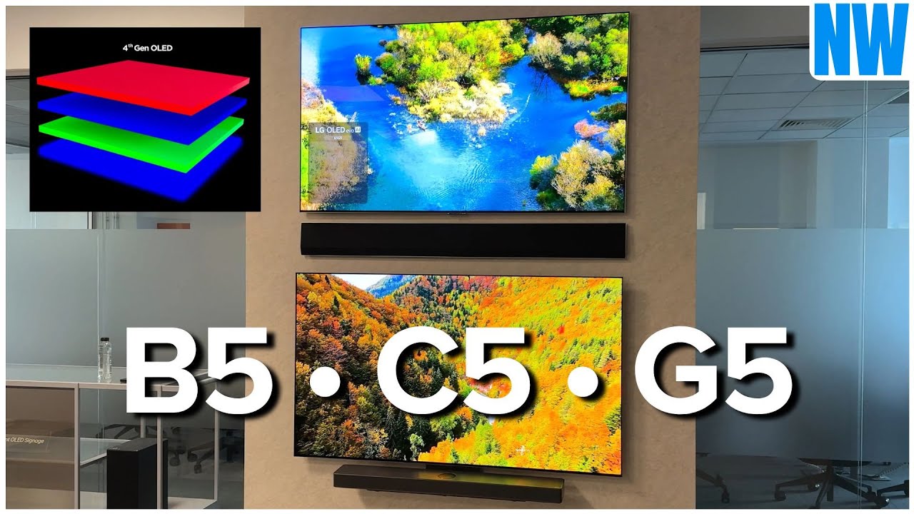 OLED-urile LG 2025: iată diferențele între B5, C5 și G5