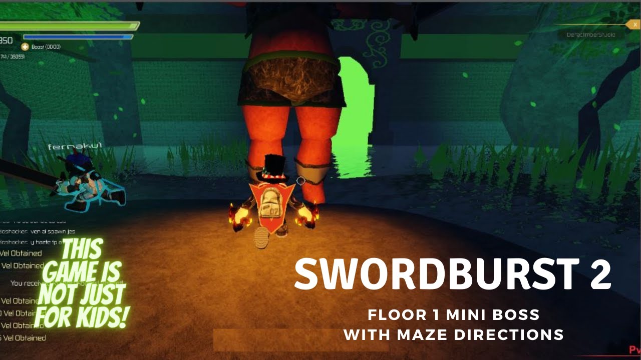 SwordBurst 2 - Floor 1 Virhst Woodlands - Direction to Mini Boss