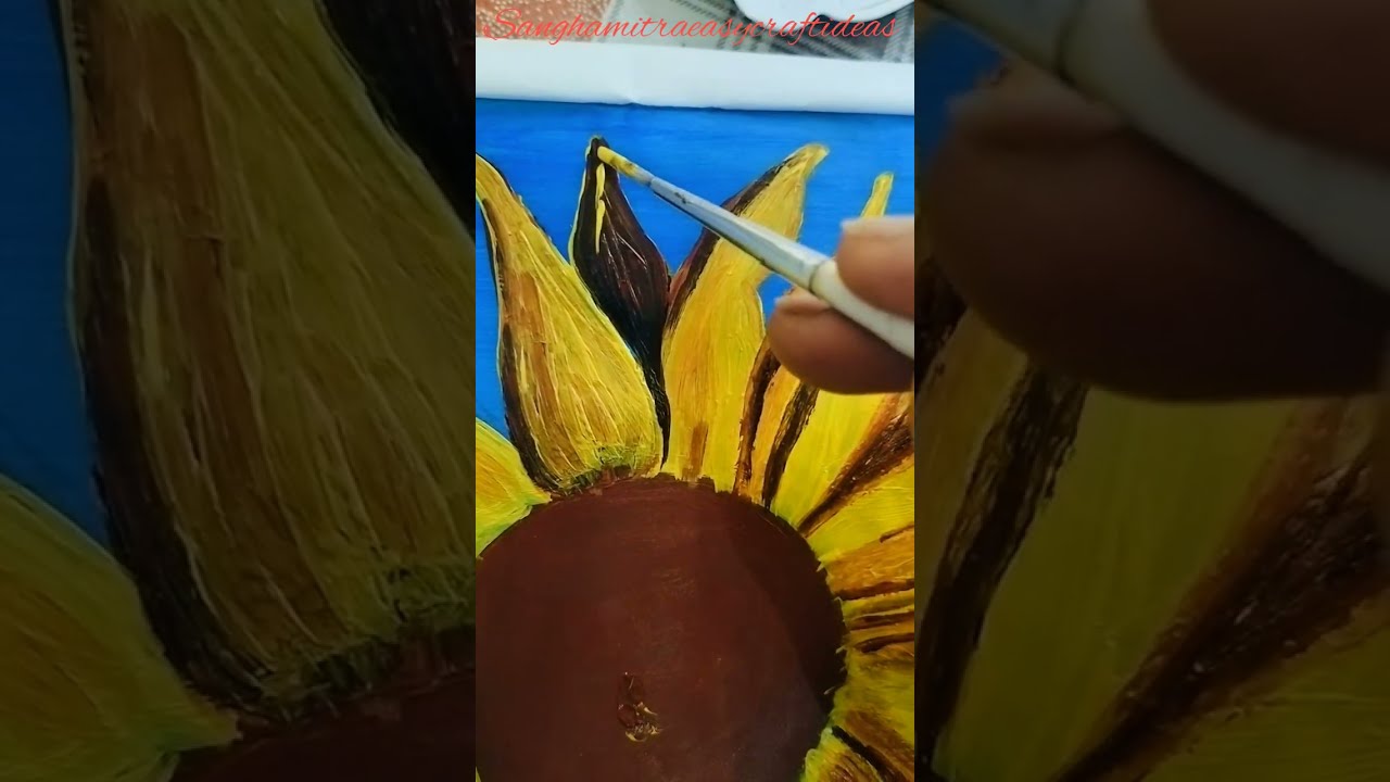 Sunflower 🌻 Easy Painting 🎨🖌️ Making From My Art Class #viral #videos #viralvideo #treanding #art 