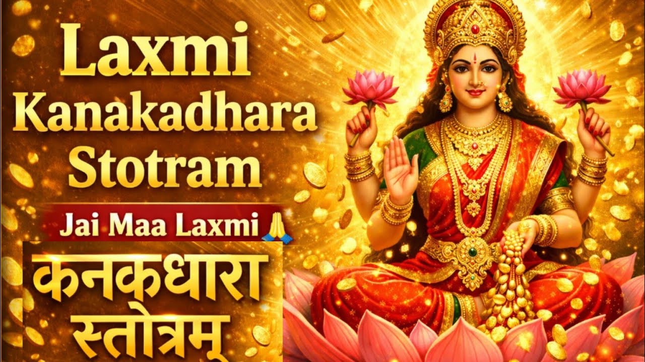 Shri Laxmi Kanakadhara Stotram Full|Maa Lakshmi Powerful Path|कनकधारा स्तोत्र सम्पूर्ण | Laxmibhajan