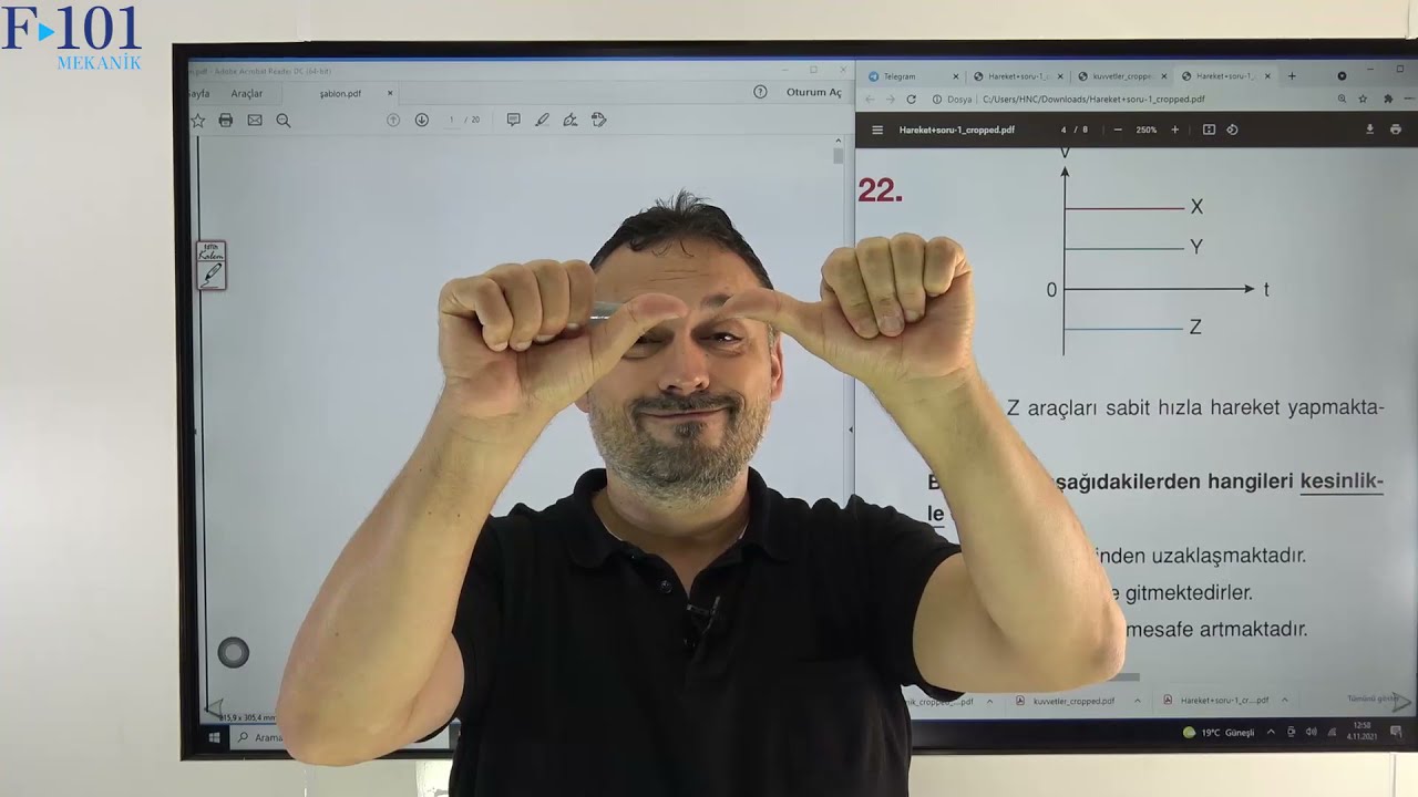 FİZİK 101. HAREKET KONUSU SORU ÇÖZÜMLERİ.