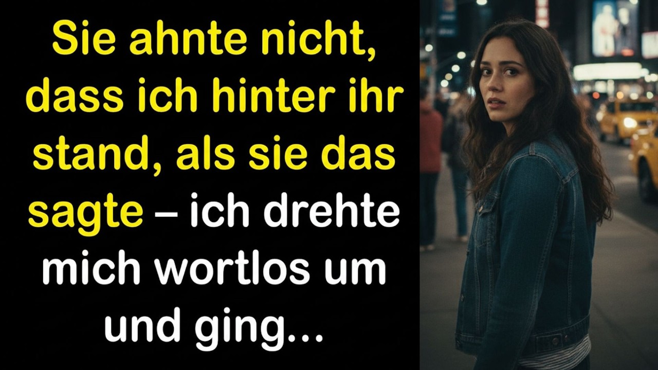 🔥Ohne zu wissen, dass ich hinter ihr stand, sagte sie es – ich verließ sie ohne ein einziges Wort🔥