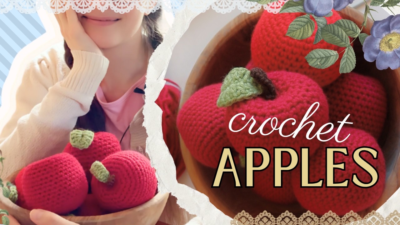 Crochet a Perfect Apple 🍎 | Easy Step-by-Step DIY for Home Decor