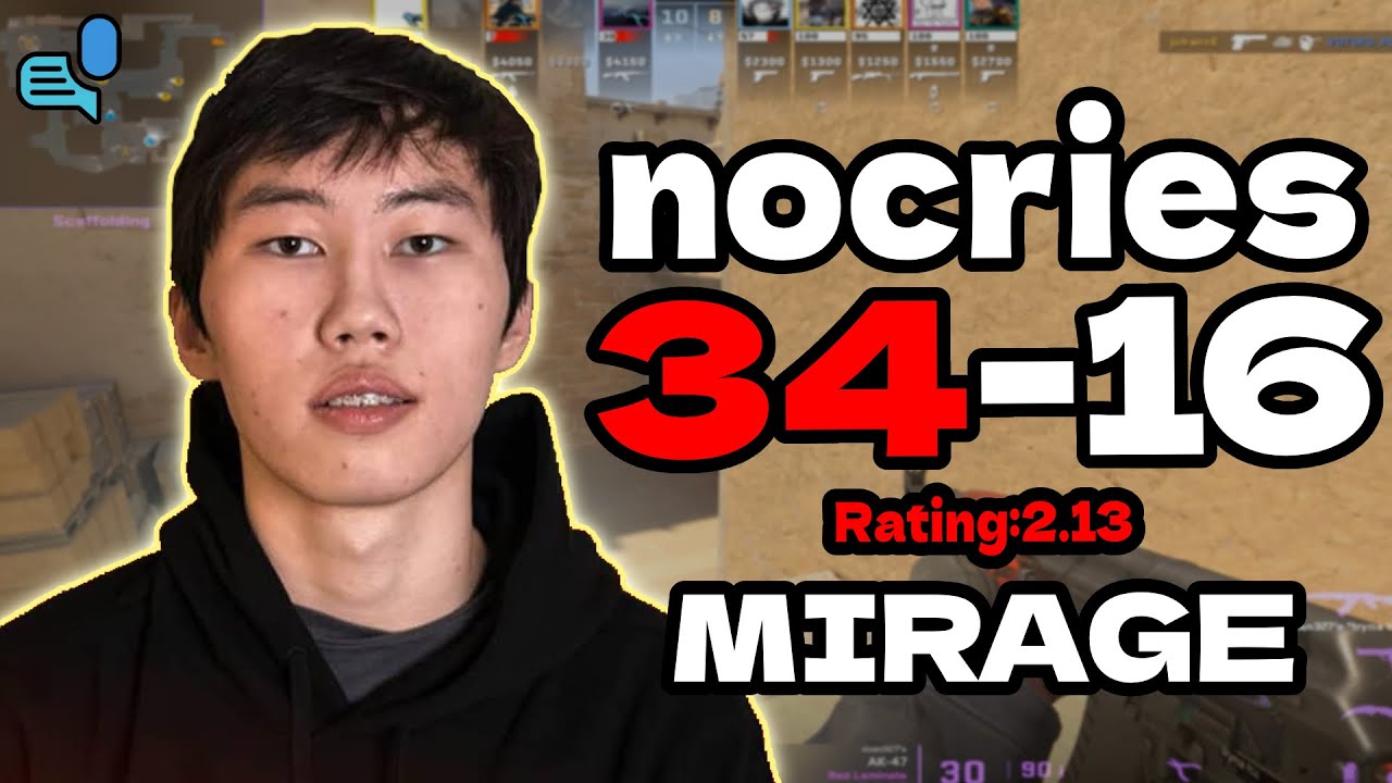 nocries (34-16) | Rating 2.13 | SoloQ +VOICE | mirage FACEIT NA | Jan 14, 2026