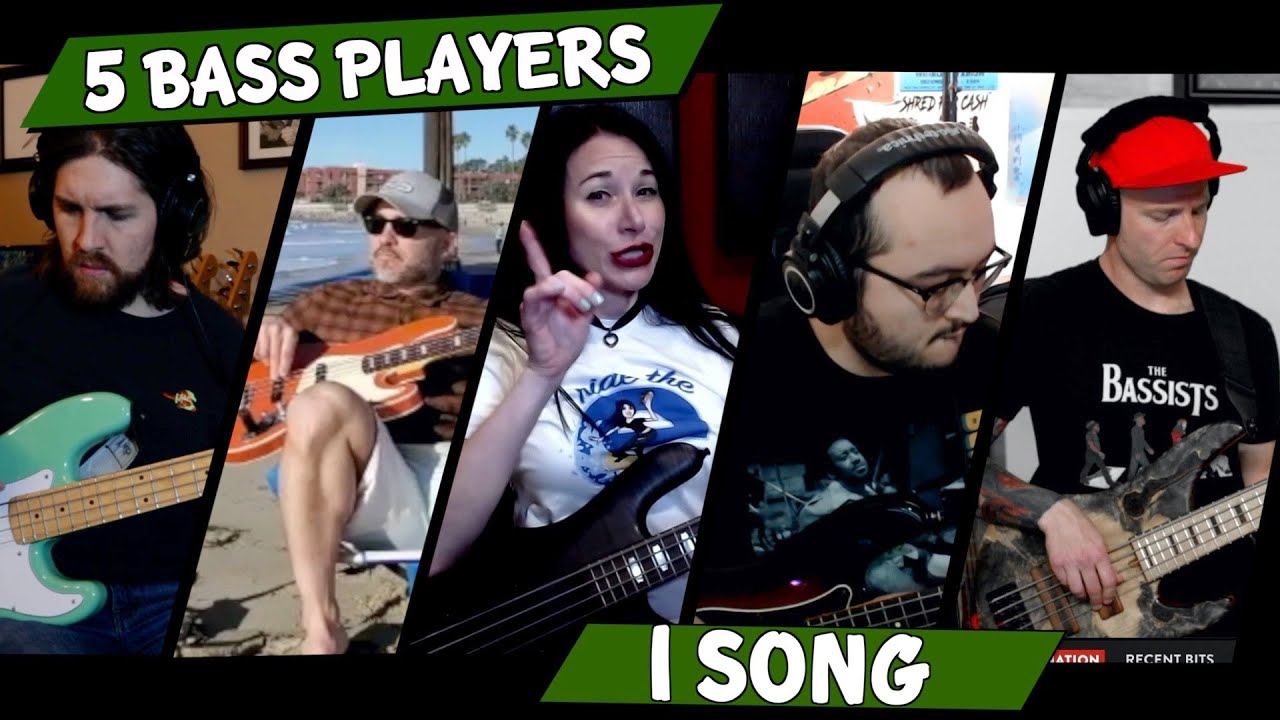 5 BASS PLAYERS, 1 SONG // AMP The Bass Player, Johnny David, Nicki Tedesco, Will Agtang, Jayme Lewis