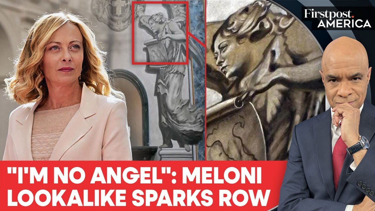Giorgia Meloni's Angel Lookalike Divides Italy After Church Restoration | Firstpost America | N18G