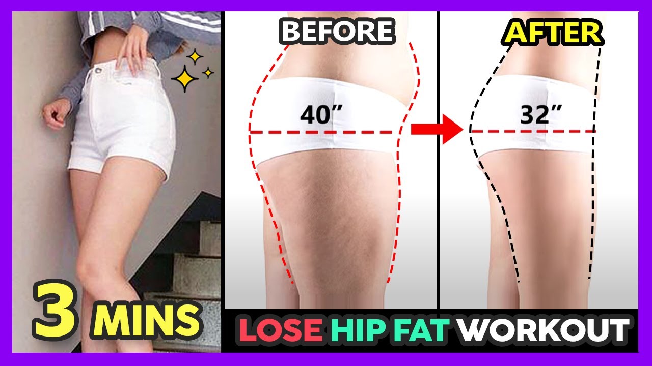 🔥3 MIN H&Uuml;FTFETT WORKOUT VERLIEREN | Reduzieren Sie schnell H&uuml;ftfett und Oberschenkelfett