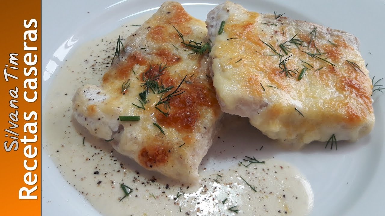 Filete de MERLUZA a la CREMA (al horno). Receta