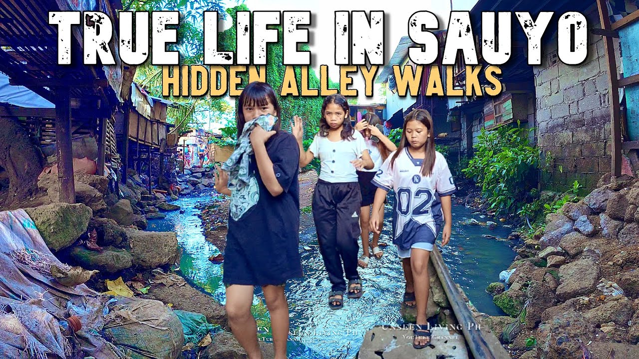 Unseen Deep Inside Sauyo Community From Urban Traffic To Hidden Narrow Alley Life | [4K] 🇵🇭