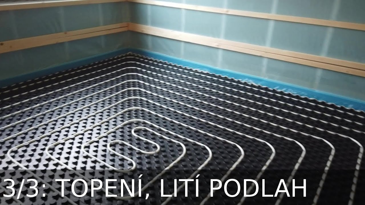 Dřevostavba Pečky 3/3: podlahové topení, po lití podlah