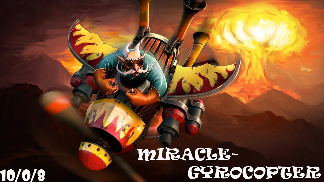 Dota 2 Miracle Gyrocopter: Silly Builds - PRO PLAYER GAME PLAY - MMR TOP