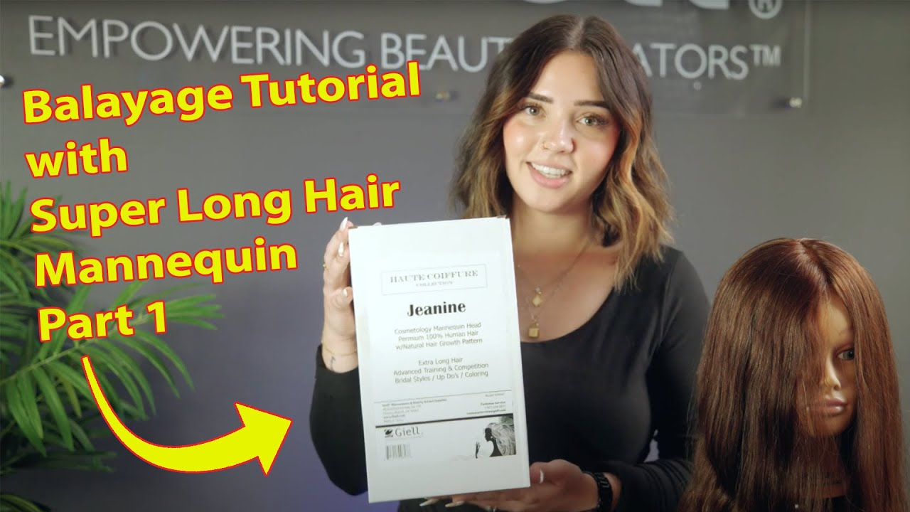 Balayage and UpDo Tutorial Featuring Giell Haute Coiffure Mannequin Head Jeanine  Part 1