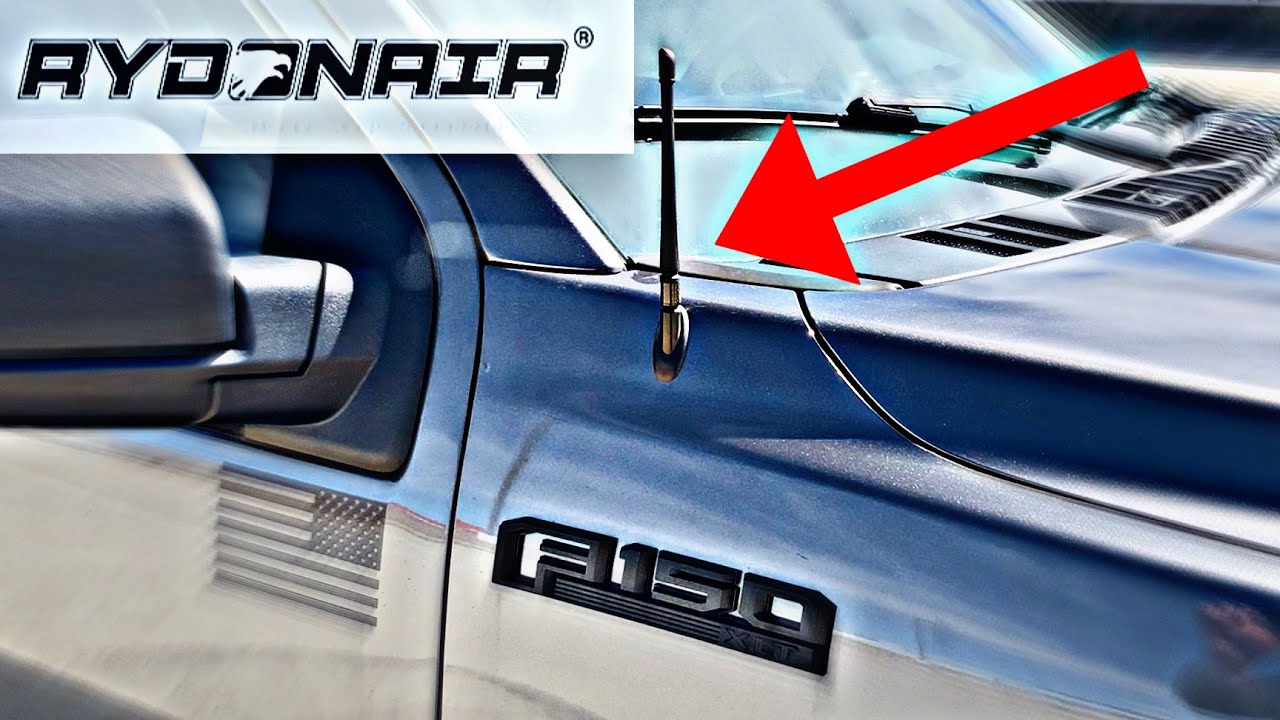 RYDONAIR ANTENNA REVIEW AND INSTALL ON F150 | BEST STUBBY ANTENNA ON AMAZON