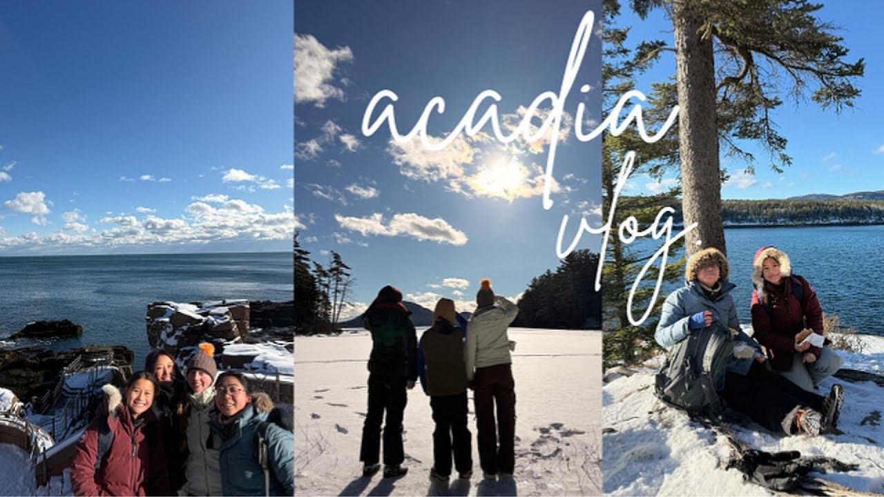 Our Trip to Acadia ❄️ 3 days in acadia national park travel vlog 🌲
