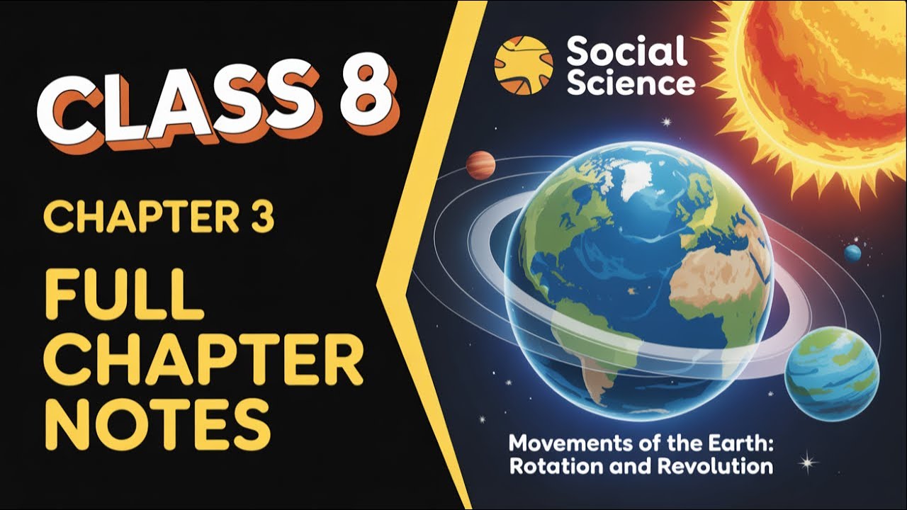 🌍 Movements of the Earth: Rotation, Revolution, Seasons & Time Concepts | Class 8 Social Science