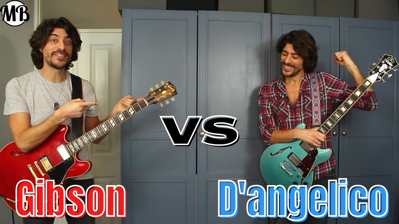Gibson против D'angelico — дорогой полуавтомат против более дешёвого полуавтомата