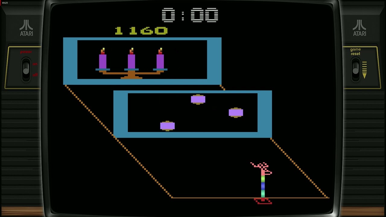 Lasercade (Unreleased Prototype) Atari 2600 Gameplay | Rare 3D Shooting Gallery Game