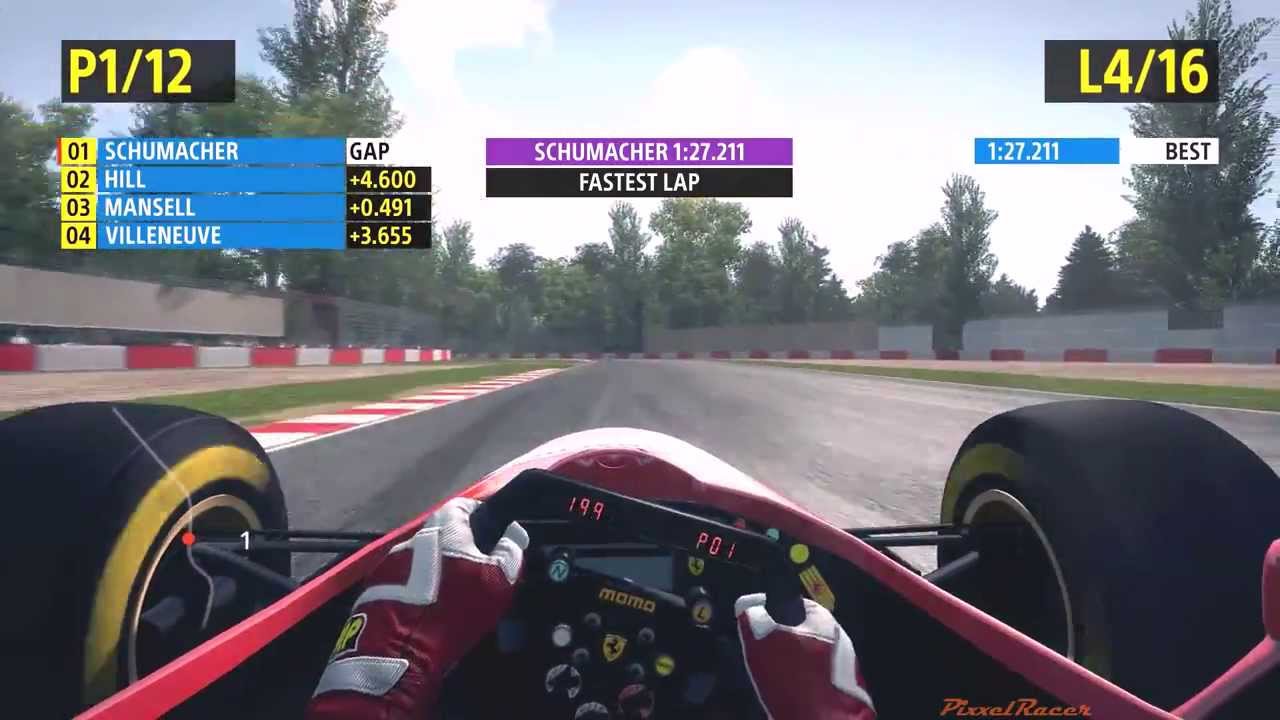 F1 2013 PC Gameplay, Classic Edition, Ferrari F310, Imola Race 25%, by PixxelRacer