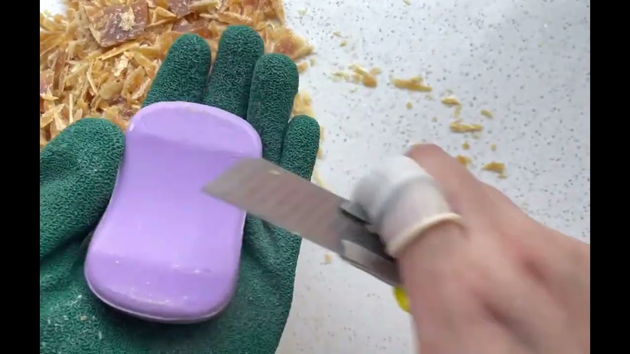 Oddly Satisfying Soap Carving | Crunchy Soap Cutting | No Talking ASMR #soap