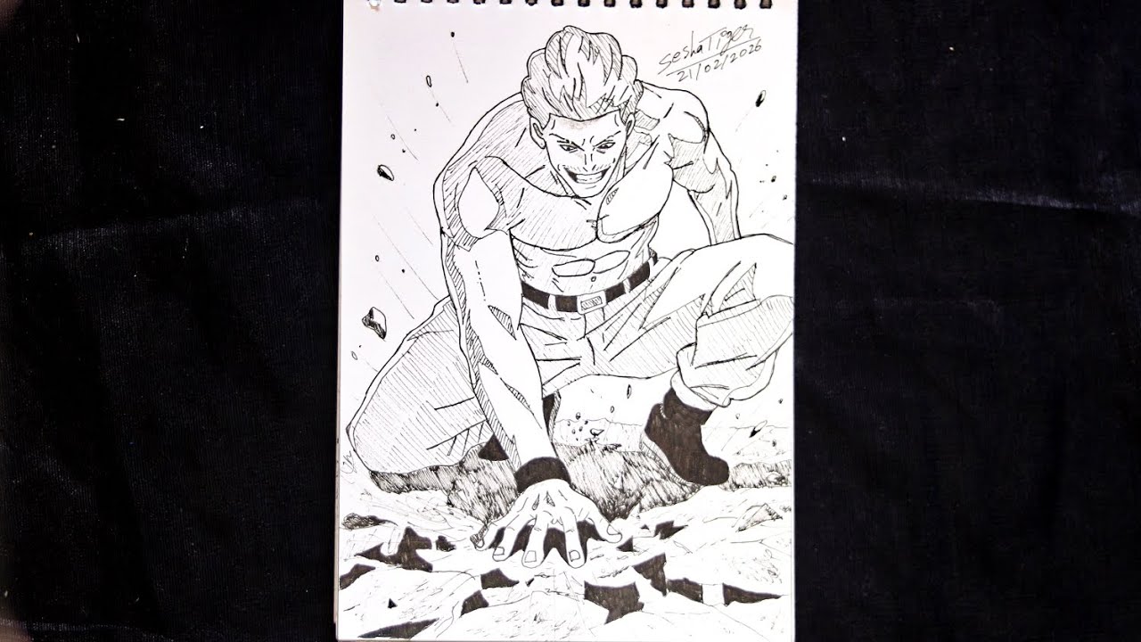 How to Sketch Kinji Hakari from Jujutsu Kaisen | Anime Sketch Art