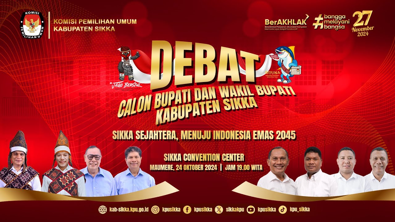 DEBAT CALON BUPATI DAN WAKIL BUPATI KABUPATEN SIKKA PEMILIHAN TAHUN 2024