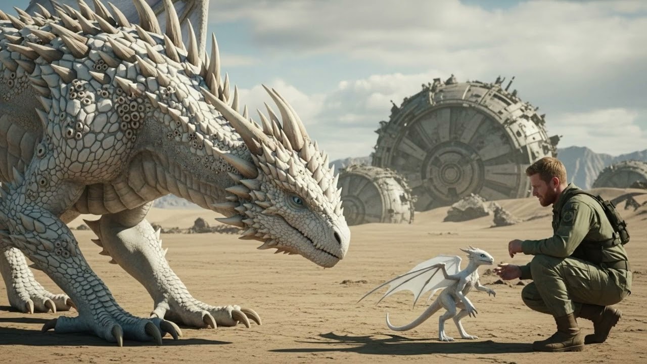 She brought Her Sick albino Dragon Mother Riddled With Millions of Barnacles.  HFY