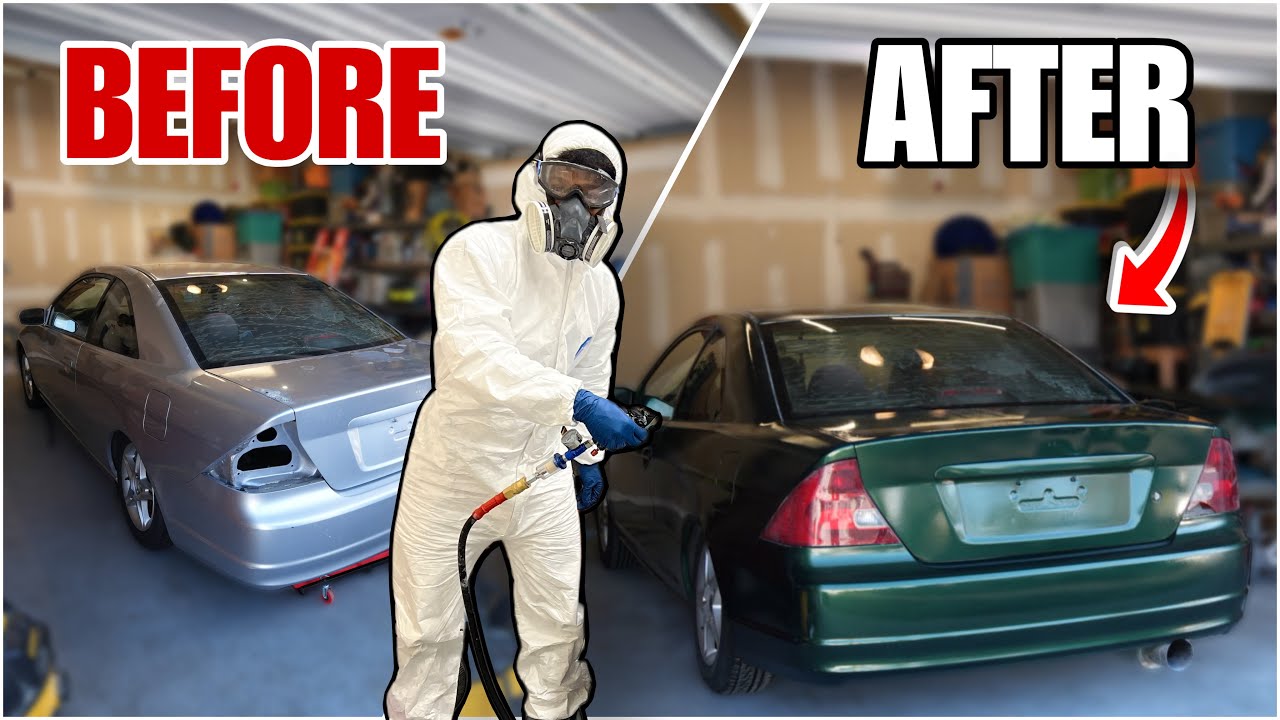 I Spray Painted My Civic With Zero Experience… (Better Than a Shop?)