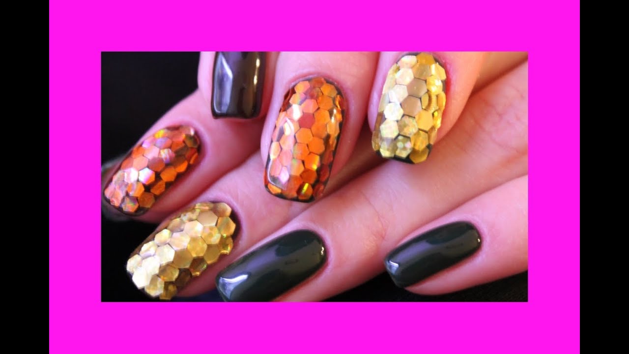 Змеиный маникюр - гель лак, shellac, gelish