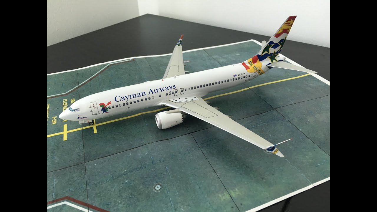Zvezda 1/144 737-8max from Cayman Airways