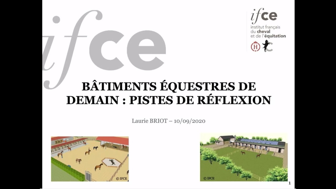 Bâtiments équestres de demain, pistes de réflexion - Laurie Briot