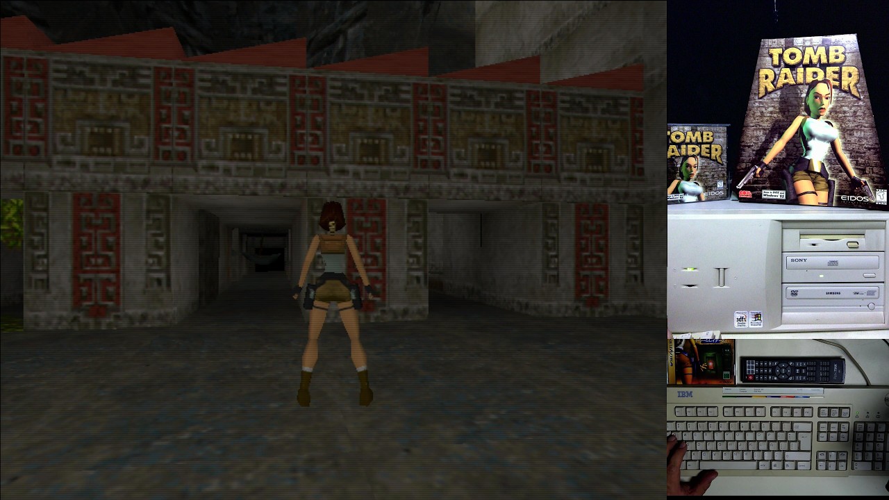 Jugando Tomb Raider de 1996 con Voodoo 3dfx en RetroTink4K